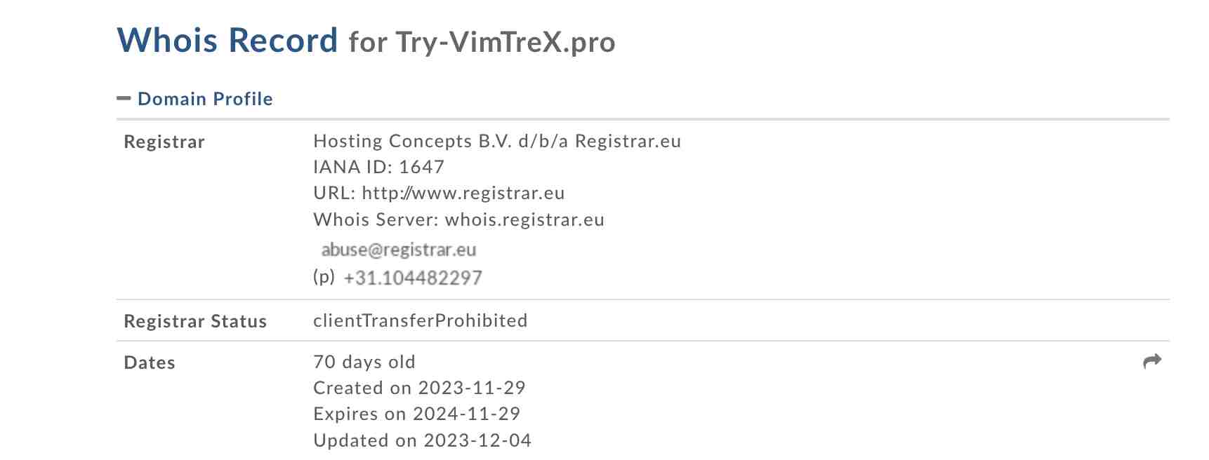 Try Vimtrex — мошенническая торговая платформа, сделанная по шаблону