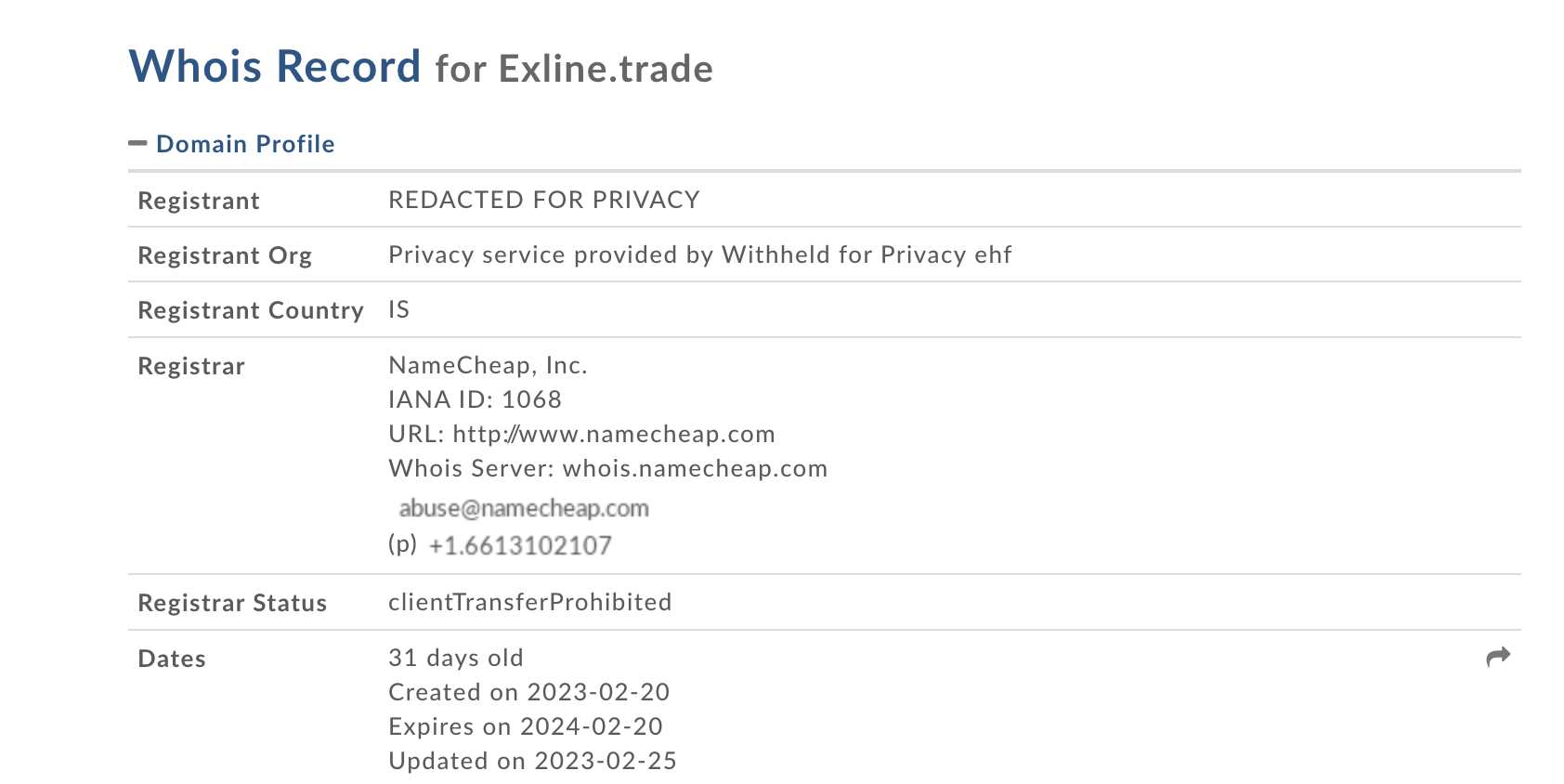 Exline Trade — шаблонный мошеннический проект, выдающий себя за надежного брокера